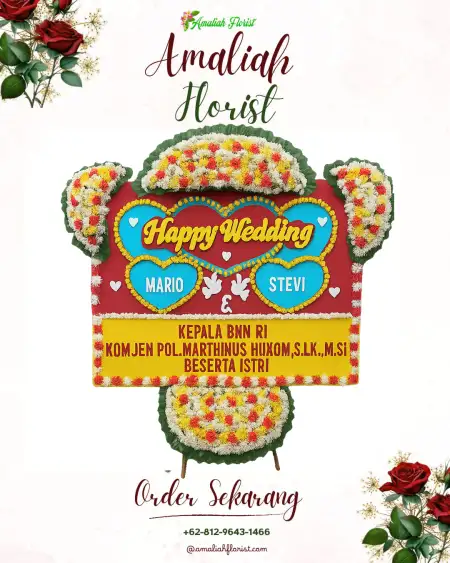 Papan Bunga Pernikahan Papasan